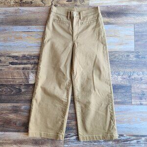 NEW Levi's Not For Resale Straight Wide Leg Crop Pants Jeans Zip Dull Gold